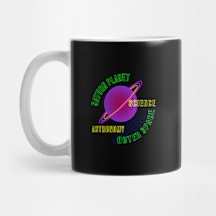 Saturn Planet Astronomy Outer Space Science Funny Graphic Design Gifts T-shirt Mug